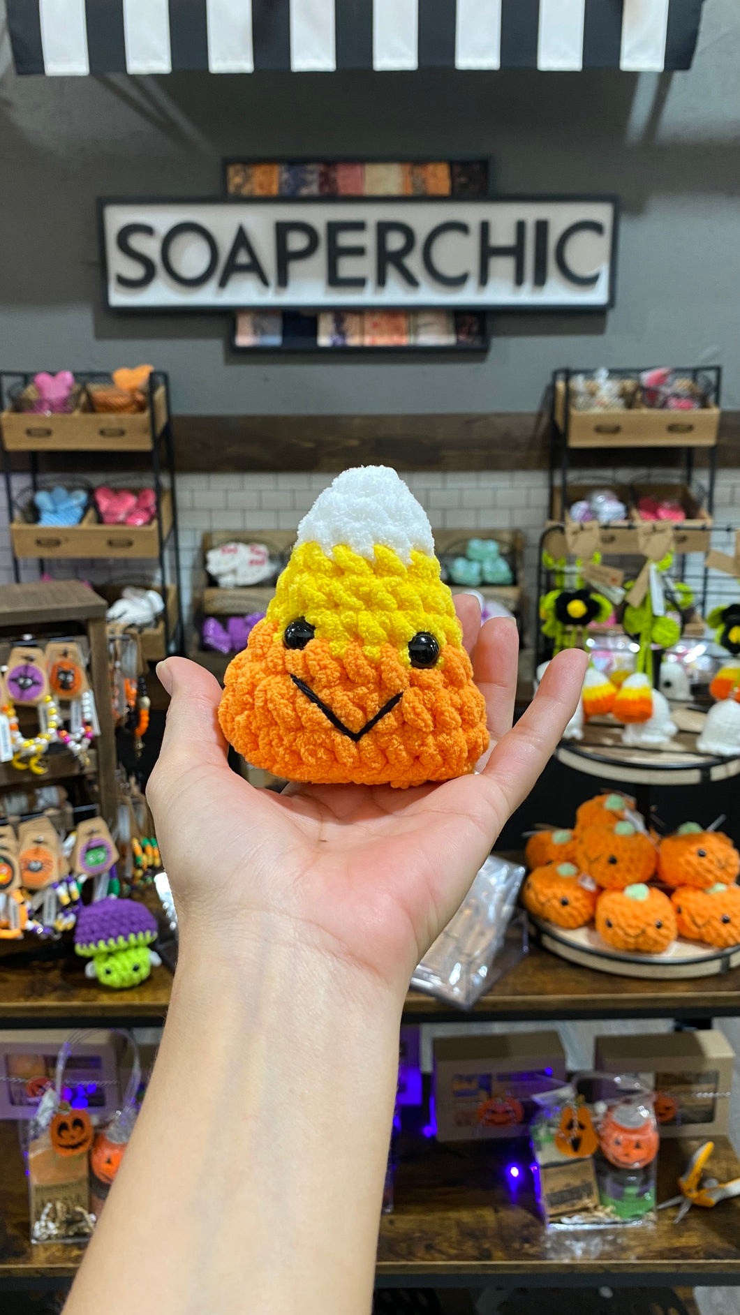 Crochet Plushie | Candy Corn
